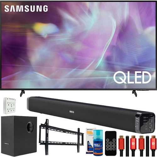 Samsung QN50Q60AA 50 Inch QLED 4K Smart TV(2021) with Deco Gear Home Theater Bundle