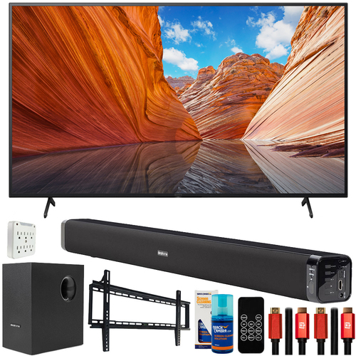 Sony KD43X80J 43` X80J 4K UHD LED Smart TV 2021 with Deco Gear Home Theater Bundle