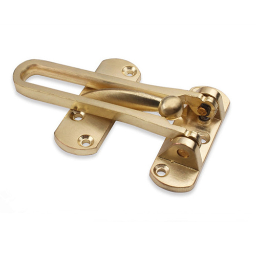3 Inch Security Safety Swing Bar Lock for Hinged Swing-in Entry Doors, Gold