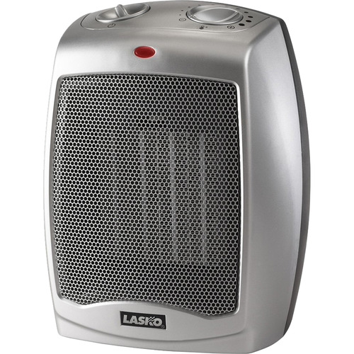 Lasko Silver Ceramic Heater with Adjustable Thermostat - 754200