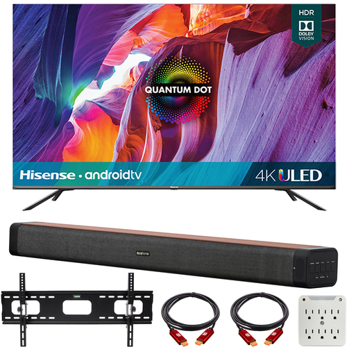 Hisense 75` H8G Quantum Series 4K ULED Smart TV with Deco Home 60W Soundbar Bundle