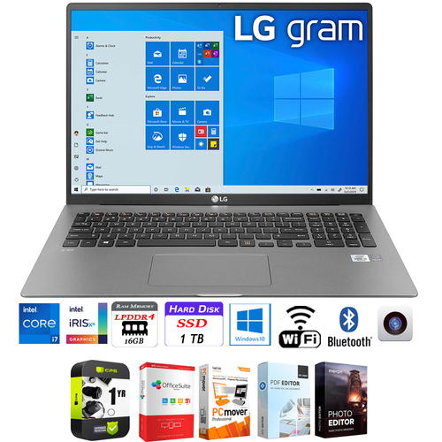 LG gram 17` WQXGA 11th Gen Intel i7-1165G7 16GB/1TB SSD Laptop + Warranty Pack