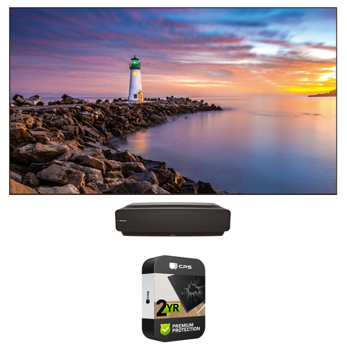 Hisense 120L5F 4K UHD HDR Ultra-Short Throw LASER TV w/ 120` ALR Screen +Warranty Bundle