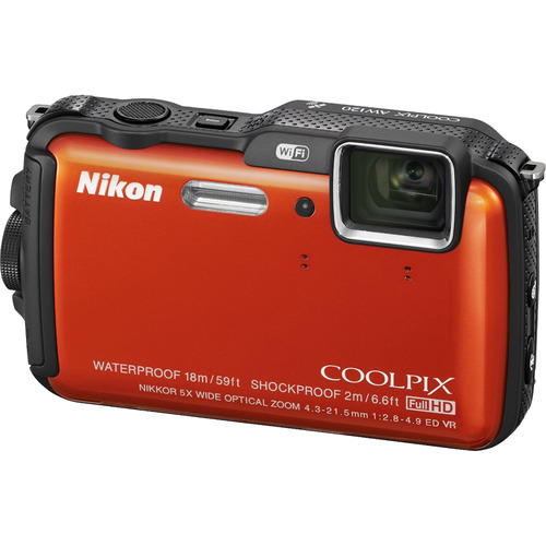 Nikon COOLPIX AW120 16MP 1080p Waterproof Shockproof Freezeproof Orange Camera Refurb