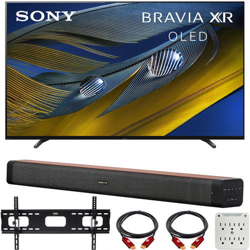 Sony XR55A80J 55` A80J 4K OLED Smart TV 2021 with Deco Home 60W Soundbar Bundle