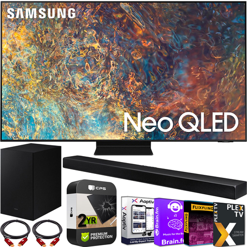 Samsung QN65QN90AA 65` Neo QLED 4K Smart TV HW-A650 Soundbar Extended TV Warranty