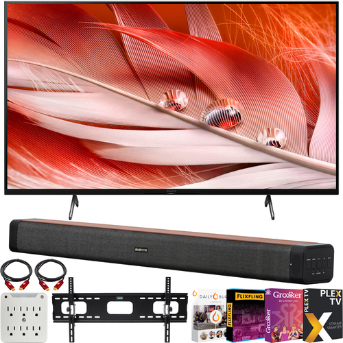 Sony XR50X90J 50` X90J 4K UHD Full Array LED Smart TV (2021) + Deco Soundbar Bundle