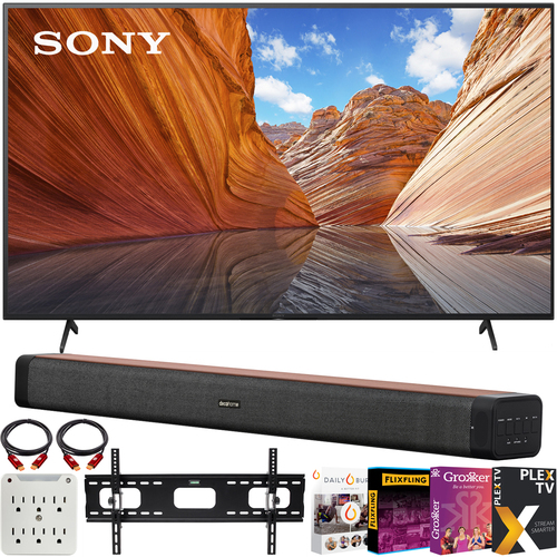 Sony KD65X80J 65` X80J 4K Ultra HD LED Smart TV (2021 Model) +Deco Soundbar Bundle