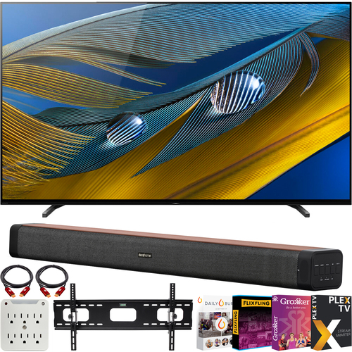 Sony XR55A80J 55` A80J 4K OLED Smart TV (2021) + Deco Soundbar Bundle