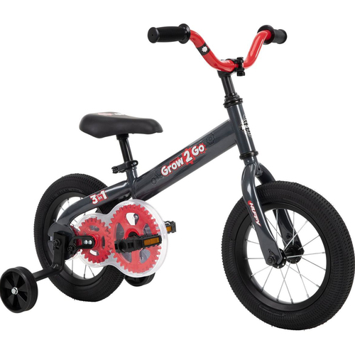 Huffy Grow 2 Go Kids Bike, Balance to Pedal, Red 22301 