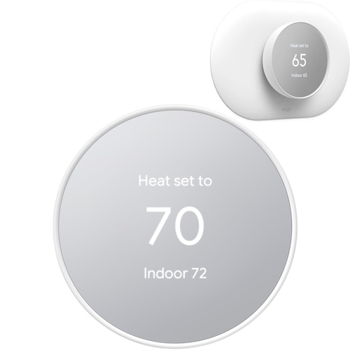 Google Nest Thermostat Smart Home Wifi Programmable Snow GA01334-US + elago Wall Plate Cover