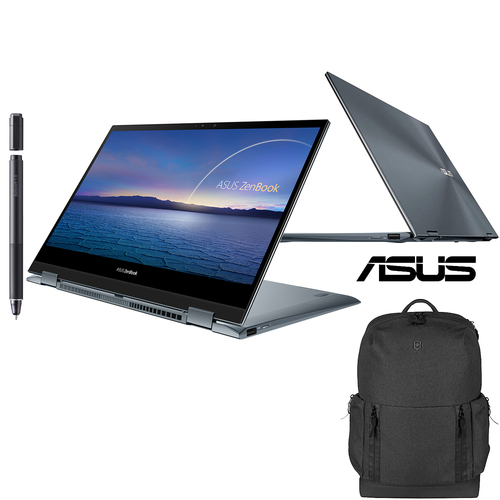 Asus ZenBook Flip 13.3` Intel i7 16GB/512GB 2-in-1 Touch Laptop w/ Accessories Bundle
