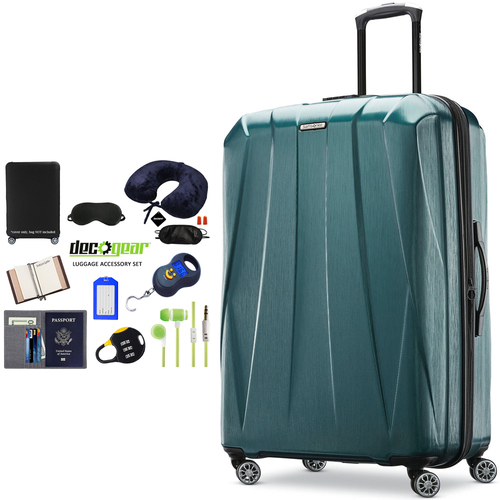 Samsonite Centric 2 Hardside Expandable Luggage 20` Green+Luggage Accessory Kit
