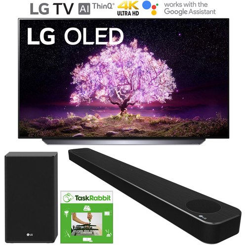 LG OLED65C1PUB 65` 4K Smart OLED TV w/ AI ThinQ 2021 + LG SP8YA Soundbar Bundle