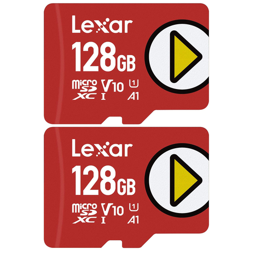 Lexar PLAY 128GB microSDXC UHS-I Memory Card Up to 150MB/s Read 2 Pack