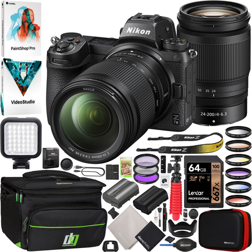 Nikon Z7II Full-Frame Mirrorless Camera + 24-200mm Lens Kit + Photography Bundle