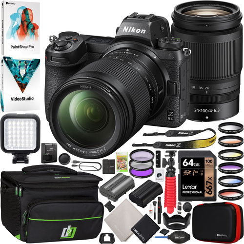 Nikon Z6II Full-Frame Mirrorless Camera + 24-200mm Lens Kit + Photography Bundle