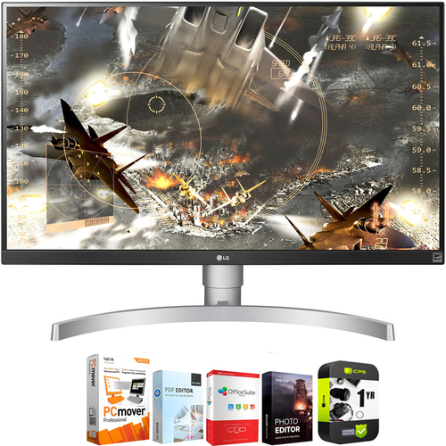 LG 27` 4K HDR IPS Monitor 16:9 (27UK650W) + 1 Year Extended Warranty Pack