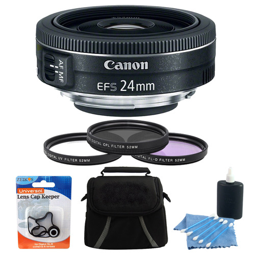 Canon EF-S 24mm f/2.8 STM Camera Lens Bundle