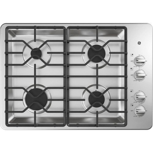 GE 30` Built-In Gas Cooktop with 4 Burners - JGP3530SLSS