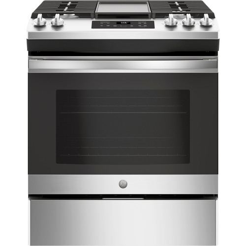 GE 30` Slide-In Front Control Gas Range Oven - JGSS66SELSS