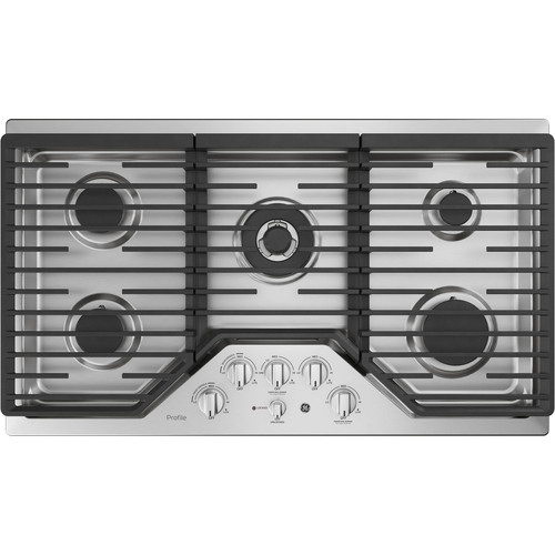 GE Profile 36` Built-In Gas Cooktop With 5 Burners and Griddle - PGP9036SLSS