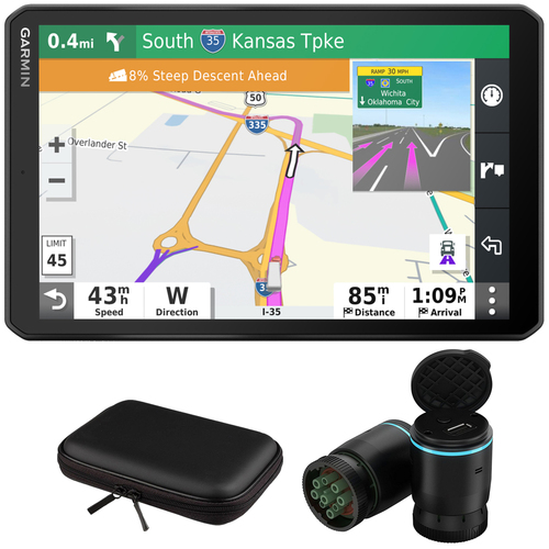 Garmin 010-02314-00 dezl OTR800 8` GPS Truck Navigator w/ eLog Compliant ELD Bundle