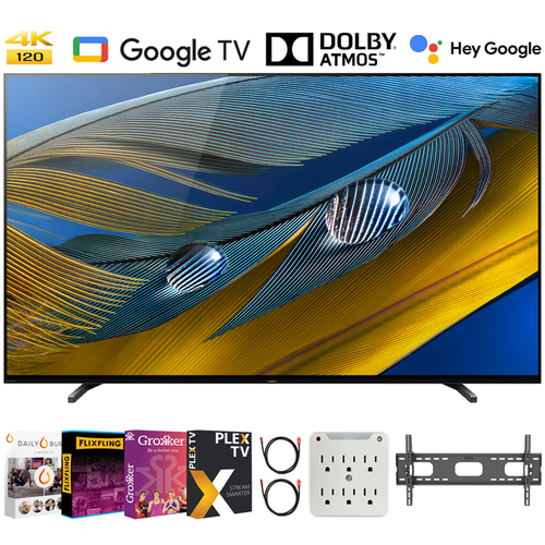 Sony 77` A80J 4K OLED Smart TV 2021 Model with Movies Streaming Pack
