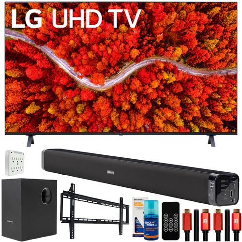 LG 55UP8000PUA 55` 4K UHD Smart webOS TV 2021 with Deco Gear Home Theater Bundle