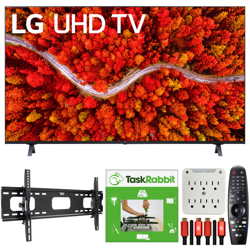 LG 55UP8000PUA 55` 4K UHD Smart webOS TV 2021 with TaskRabbit Installation Bundle