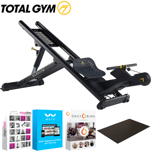 Total Gym ELEVATE Row ADJ Exercise Equipment + Fitness Bundle