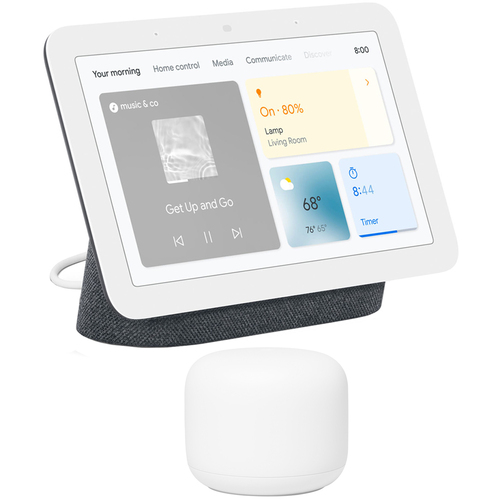 Google Nest Hub Smart Display w/ Google Assistant Charcoal 2nd Gen + Wifi Router