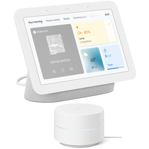 Google Nest Hub Smart Display with Google Assistant Chalk 2nd Gen + Wifi Router