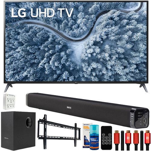 LG 70UP7070PUE 70` LED 4K UHD Smart webOS TV 2021 w/ Deco Gear Home Theater Bundle