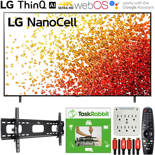 LG 75NANO75UPA 75 Inch 4K Nanocell TV 2021 +TaskRabbit Installation Bundle