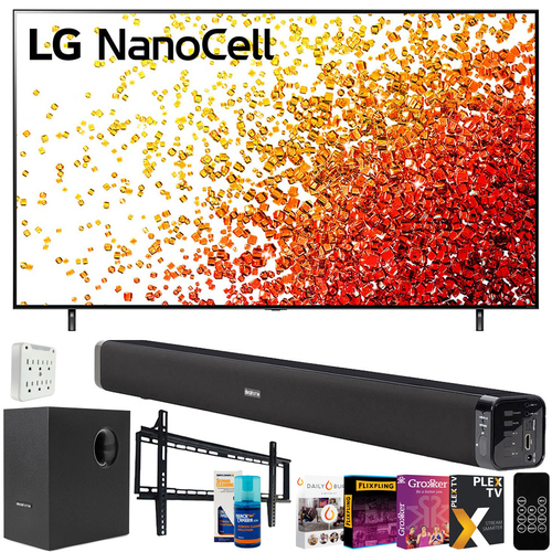 LG 75NANO75UPA 75 Inch 4K Nanocell TV (2021 Model) with Deco Soundbar Bundle