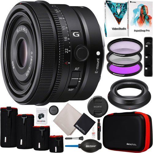 Sony FE 40mm F2.5 G Full Frame Lens SEL40F25G for E-Mount Mirrorless Cameras Bundle