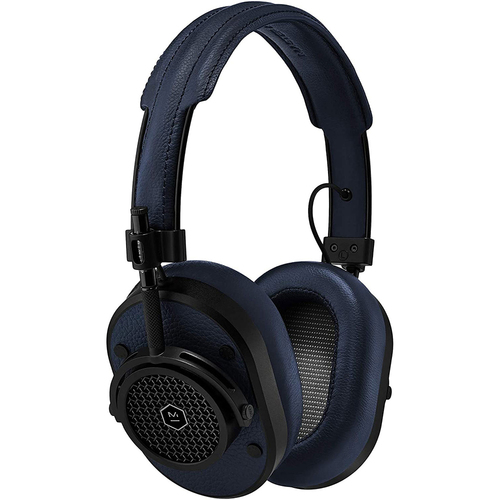 MASTER & DYNAMIC MH40 Over-Ear Studio Headphones w/ Mic, Noise Isolation, Black/Navy (MH40B4)