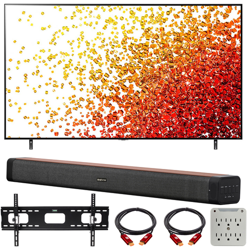 LG 86` Nanocell LED 4K UHD Smart webOS TV 2021 with Deco Home 60W Soundbar Bundle