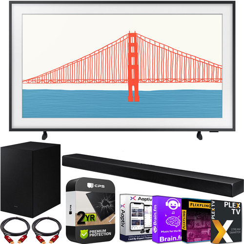 Samsung 43 Inch The Frame QLED 4K Smart TV HW-A650 Soundbar Extended TV Warranty