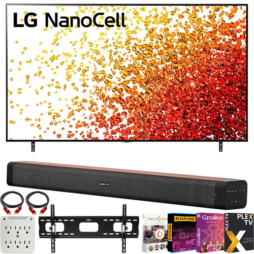 LG 75NANO75UPA 75 Inch 4K Nanocell TV (2021 Model) +Deco Soundbar Bundle