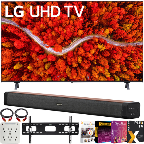 LG 65UP8000PUA 65 Inch 4K UHD Smart webOS TV (2021 Model) +Deco Soundbar Bundle