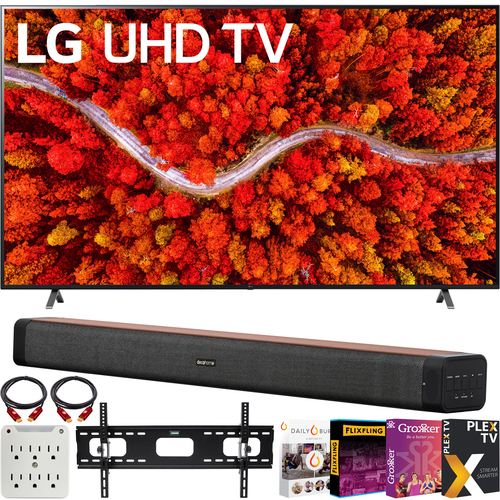 LG 86UP8770PUA 86 Inch AI ThinQ 4K UHD Smart TV (2021) +Deco Soundbar Bundle