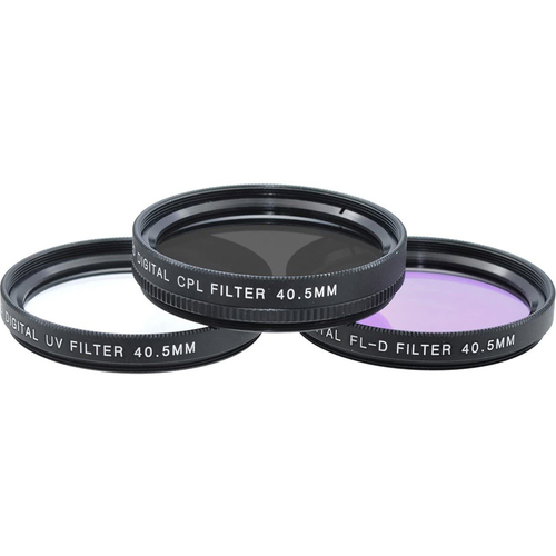 XT-405FLK 3-Piece 40.5mm UV, Polarizer & FLD Deluxe Filter Kit + Carrying Case