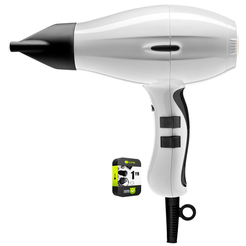 Elchim Healthy Ionic White Hair Dryer with 1 Year Extended Warranty