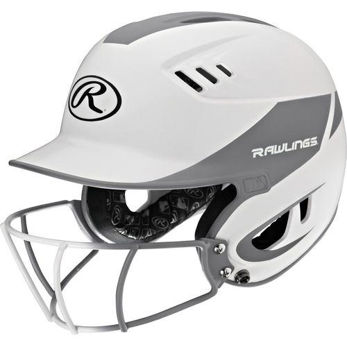 Rawlings Velo Series Senior 2-Tone Home Softball Batting Helmet w/Face Guard - Open Box