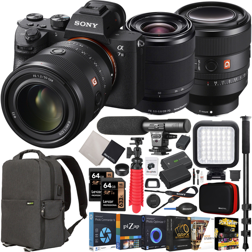 Sony a7 III Mirrorless Full Frame Camera 2 Lens Kit 50mm F1.2 GM + 28-70mm OSS Bundle