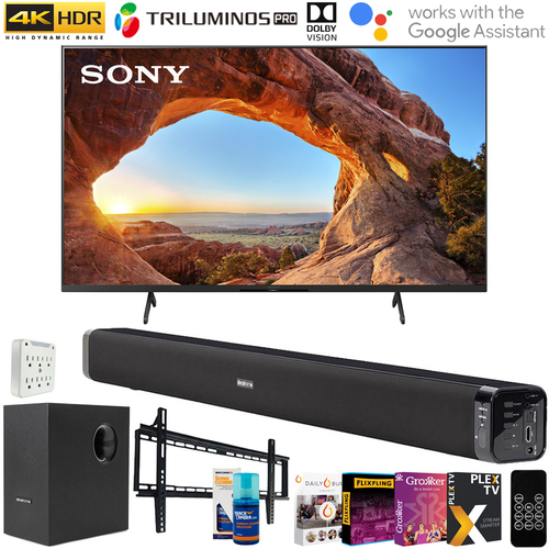 Sony KD43X85J 43` X85J 4K Ultra HD LED Smart TV (2021) w/ Deco Soundbar Bundle