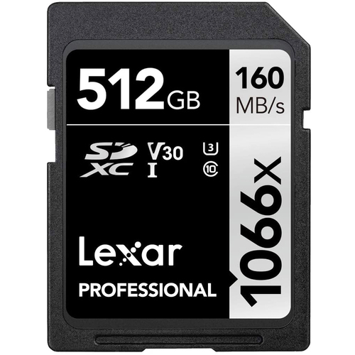 Lexar Lexar 512GB Professional 1066x UHS-I SDXC Memory Card, Silver Series