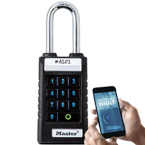 Master Lock ProSeries Bluetooth Extended 2-3/8` Shackle-Length Smart Padlock - 6400LJENT